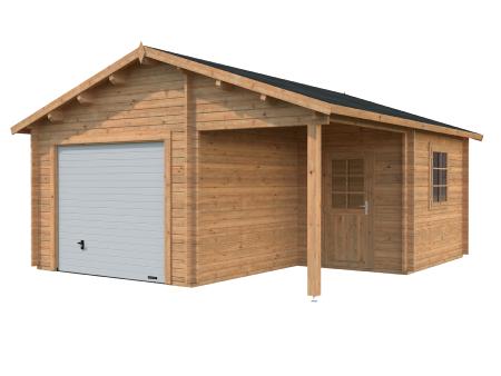 GARAGE PALMAKO ROGER 21.9 + 5.2 M² 44 mm AVEC PORTE SECTIONNELLE