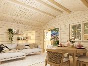 Abris de jardin HELENA  15.1 m² 70mm avec plancher