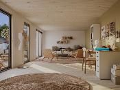 Maison miniature bois Palmako Rebekka 31,8 m² – Portes aluminium – Toit double pente