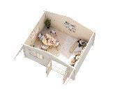 Abris de jardin HELENA  15.1 m² 70mm avec plancher