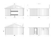GARAGE ossature bois - NORDIC - ANDRE 28.5 M²- avec porte sectionnelle