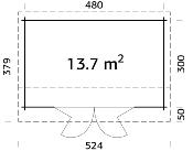 Studio de jardin Palmako Ines 13,7 m² Bifold – 44 mm