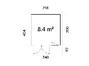 Studio de jardin Palmako Aurelia 8,4 m² bois naturel non traité
