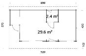 Chalet en bois Cecilia 32,0 m² 
