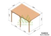 Pergola avec toit REIMS 500x300cm