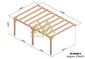 Pergola adossée AVIGNON 600x400cm