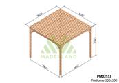 Pergola avec toit TOULOUSE 300x300cm