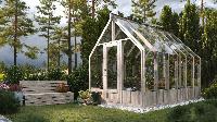 Serre de jardin Emilia 8.7 m² en bois traité autoclave et verre trempé 4 mm