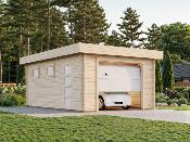 Garage RASMUS 19 m² 44 mm avec porte Sectionnelle