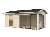 Abri de jardin Amanda 17,1 m² Slide 44 mm – Bois naturel – Palmako