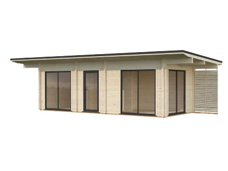 Chalet Bois Cecilia 21,8 m² - Madriers 70mm, Épicéa Nordique