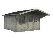 Abri de jardin SALLY 12.3 m� 44 mm - avec plancher bois