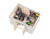 Abri de jardin bois PALMAKO STIG 8,2 m²