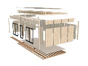 Maison miniature bois Palmako Johanna 31,8 m² – Toit plat – Menuiseries aluminium