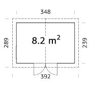 Abri de jardin bois NILS 8,2 m² Palmako