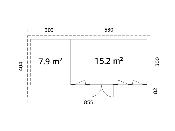 Studio de jardin Palmako Aurelia 15,2 + 7,9 m² bois naturel non traité