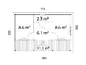 CHALET DE LOISIRS SANDRA 25.6 + 11.1 m²