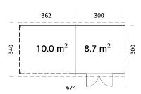 ABRIS DE JARDIN ELLA 8.7 + 10 m²