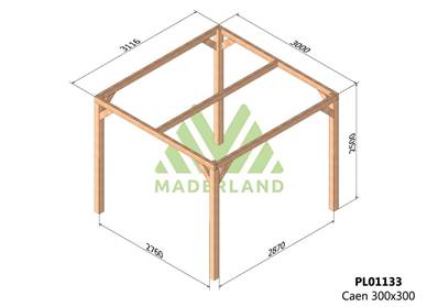 Pergola CAEN 300x300cm