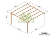 Pergola adossée ORLÉANS 420x420cm