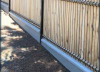 Plaque de soubassement béton  2.50 m longueur x 0.24 m hauteur pour - clôture rigide 