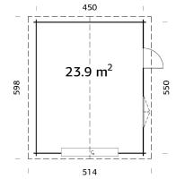 GARAGE PALMAKO ROGER 23.9 M² 44mm AVEC PORTE SECTIONNELLE