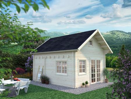 Chalet Bois Kendra 18,4 m² - Madriers 70mm, Double Vitrage - Qualité Nordique