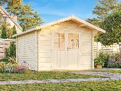 Abri de jardin SALLY 10.2 m² 44mm- avec plancher bois