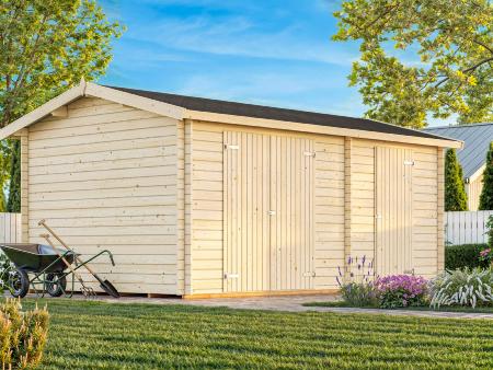 Abri de jardin bois Jari 14,5 m² – 28 mm – Palmako