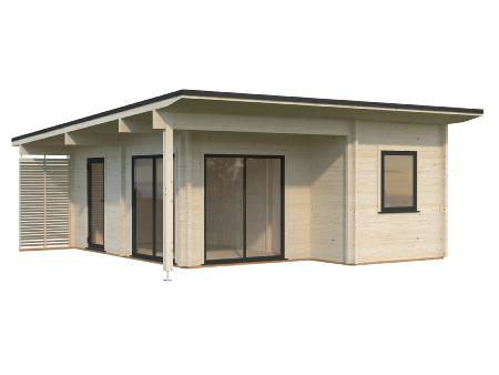 Chalet Bois 30m² Cecilia - Madriers 70mm, Qualité Nordique