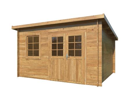 Abri de Jardin Alice 11 m² - 380x337cm-28 mm - Bois traité Autoclave Classe 4