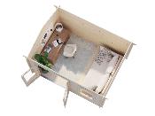 Abris de jardin IRIS 9,6 m² en 28 mm avec plancher