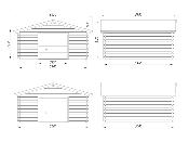 GARAGE PALMAKO ROGER 27.7 M² 70 mm AVEC PORTE SECTIONNELLE