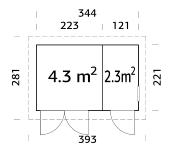 Abri de rangement bois Palmako Kalle 6,6 m² – Toit monopente
