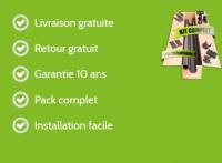 Kit complet Gouttières PVC-  pour toit à deux versants