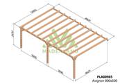 Pergola adossée AVIGNON 800x500cm