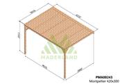 Pergola avec toit MONTPELLIER 420x300cm