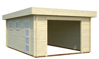Garage RASMUS 19 m² 44 mm sans porte de Façade