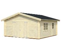 GARAGE PALMAKO ROGER 27.7 M² 70 mm AVEC DOUBLE PORTE EN BOIS