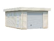 Garage RASMUS 19 m² 44 mm avec porte Sectionnelle