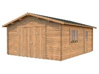 GARAGE PALMAKO ROGER 23.9 M 44mm AVEC DOUBLE PORTE EN BOIS