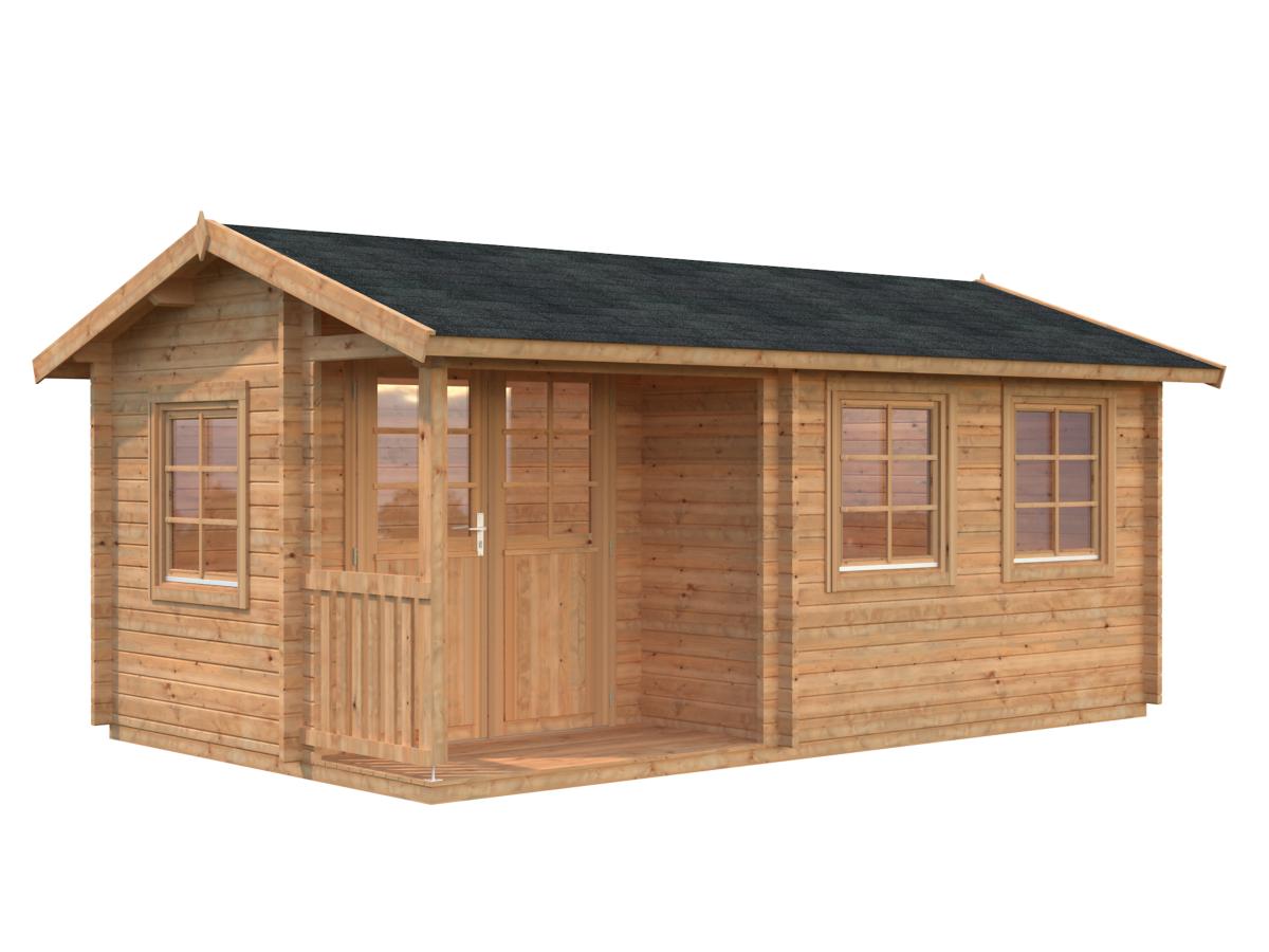 Abri SUSANNA 12,4 m² - 44 mm- Abri de jardin bois PALMAKO