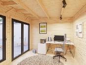 Studio de jardin Palmako Aurelia 8,4 m² bois naturel non traité