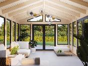 Jardin d’hiver Palmako Isabella 22,2 m² – Pavillon vitré bois 90 mm (Alu SG)