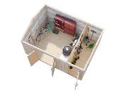 Abri de jardin bois OLAF 13,5 m² Palmako 