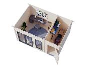 Aurelia 12,4 m² – Studio de jardin bois Palmako 44 mm