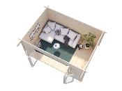 Abri MonoPente LEA 14.2 m² Bifold avec plancher