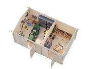 Abri de jardin bois Jari 14,5 m² – 28 mm – Palmako