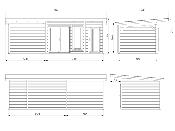 Aurelia 12,4 + 7,9 m² – Studio de jardin bois 44 mm | Palmako