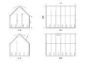 Serre de jardin Emilia 8.2 m² en bois traité autoclave et verre trempé 4 mm